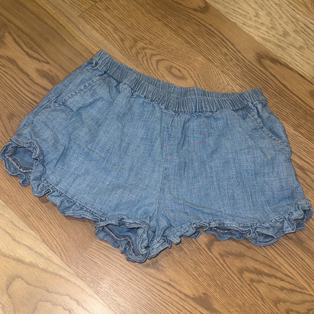 Crewcuts Ruffle Chambray Shorts